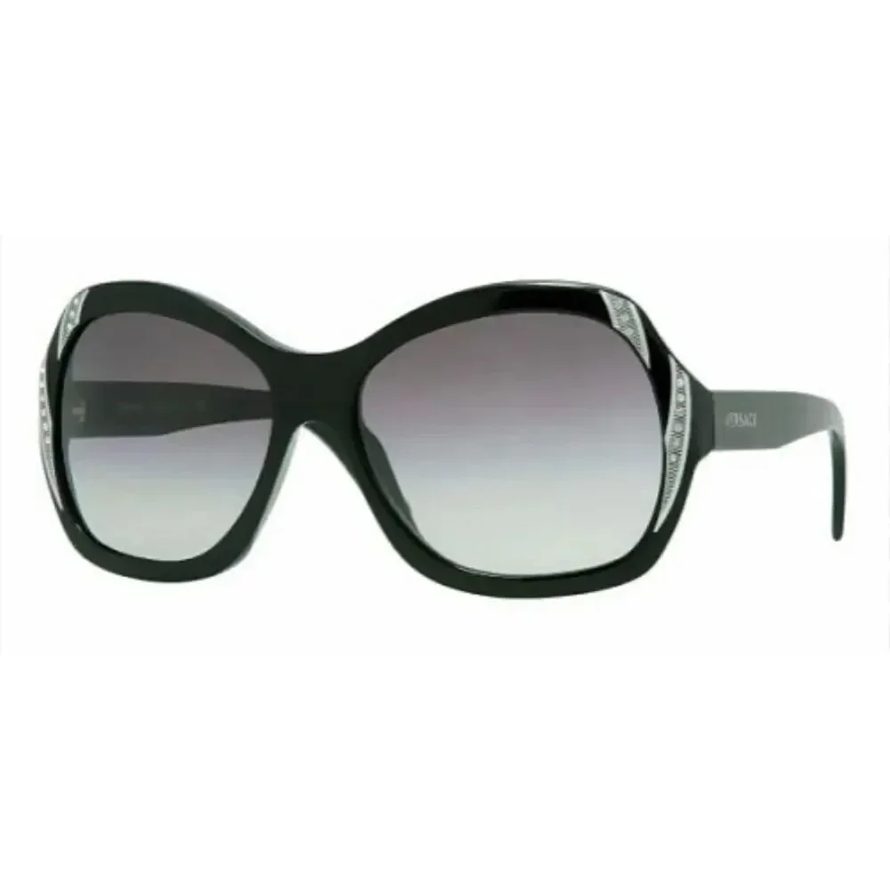 Versace Sunglasses Black  Oversized Bling- Crystal/rhinestone VE4183B Designer